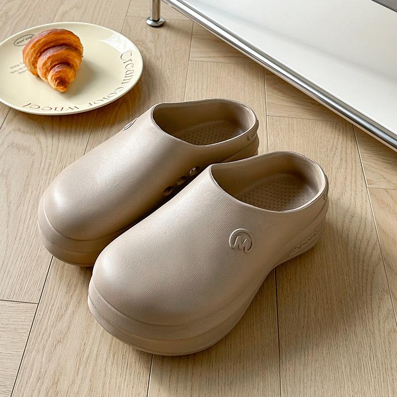 Унисекс мюли с закрытым носком: Шлепанцы медсестры из ЭВА, на одной лямке, пляжные сандалии, обувь для повара