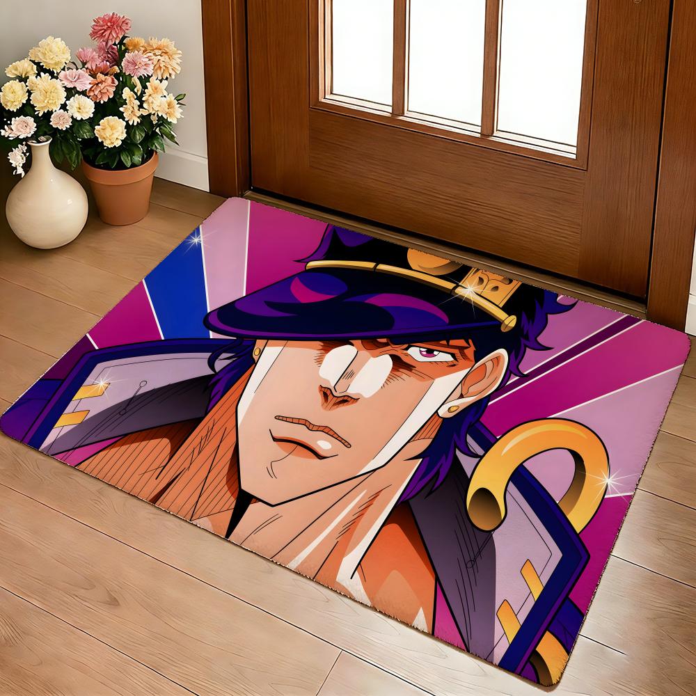 Коврик для пола в стиле аниме JoJo's Bizarre Adventure, уютный, из фланели, мягкий, толстый, нескользящий, для гостиной, спальни, кухни, декоративные коврики