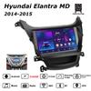 Автомобильная магнитола Android Car-Play для Hyundai Elantra MD 2014-2015 Мультимедийный проигрыватель Головное устройство Стерео Навигация GPS BT WIFI, 2+64 ГБ