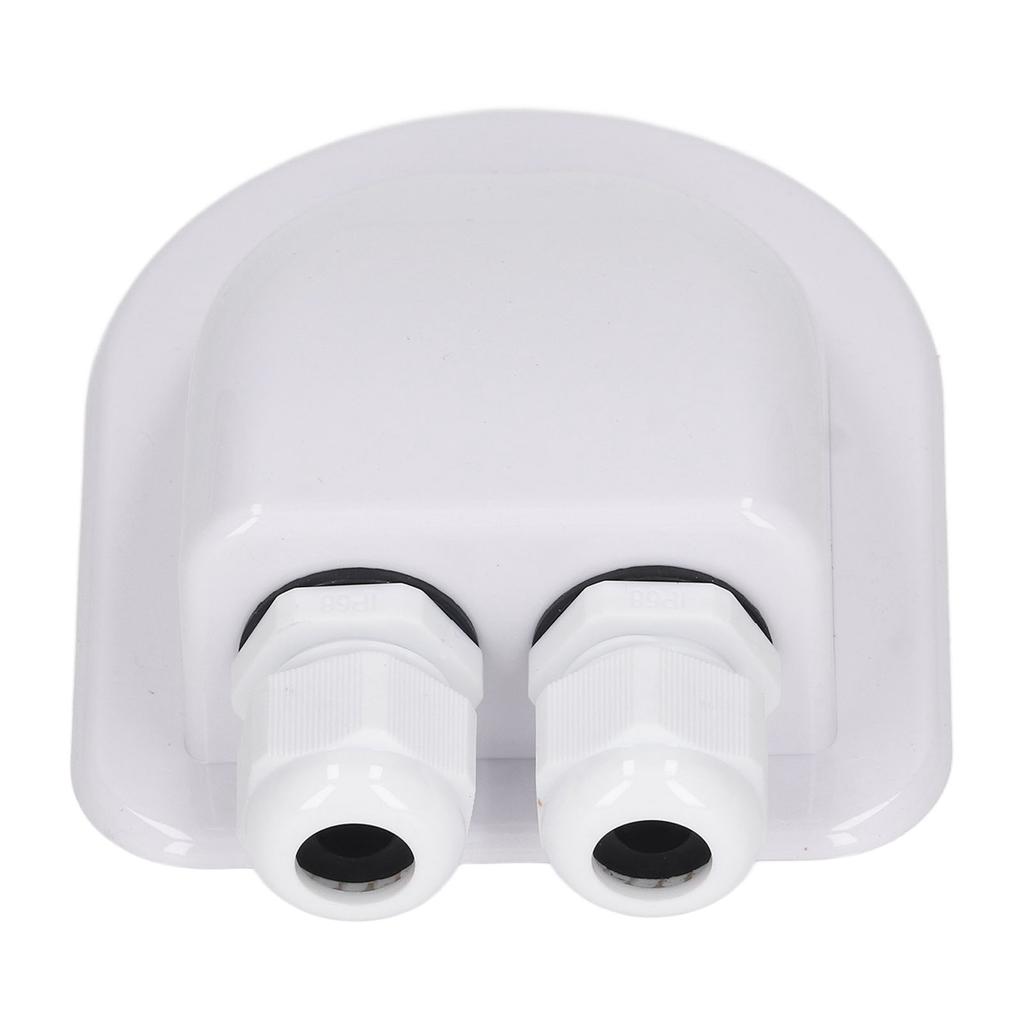 ABS Распределительная коробка для кабелей Водонепроницаемая для солнечной панели Двойной ввод кабеля Сальник для наружной электропроводки Белая