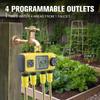 Digital Water Timer 4-Outlet Garden Irrigation Timer Rainwater Sensing Irrigation Watering System Precision Timing Controller