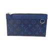 Б/у 12564 Discovery PM Pochette M30278 7952 Логотип LV Цветок Синий D-образное кольцо Серебристый Тайга Рама Монограмма Кобальт Мужская от