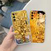 QE14 Gustav Klimt Transparent Phone Case for Motorola Moto G7 G8 G9 G84 G85 G73 G24 G15 Z2 Play Power Plus