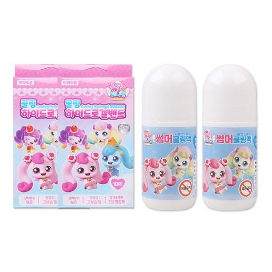 Sweet and Sour Catch Tiniping Hydrogel Bands 18 Pieces (2 Packs) + 2 Catch Tiniping Summer Cooling Liquids, a Popular Character In Korea