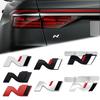 Wdjnt5 Глянцевый Черный Металлический Значок Решетки Радиатора N Наклейка На Заднюю Дверь Багажника Для Hyundai N LINE Veloster Kona Elantra i30 i20 Tucson Sonata
