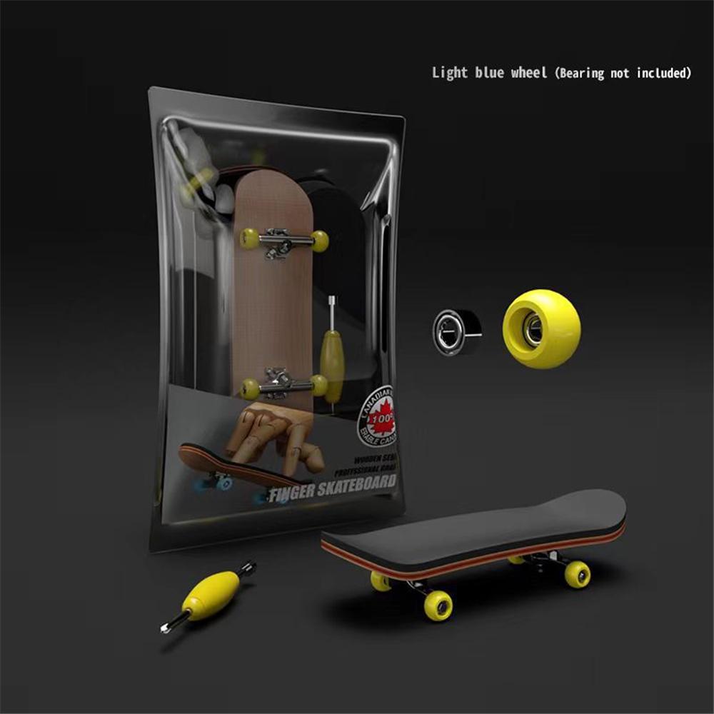 Mini Maple Finger Skateboard Wooden Fingerboard Interactive Professional Bearing Wheel Gift for Children Adults