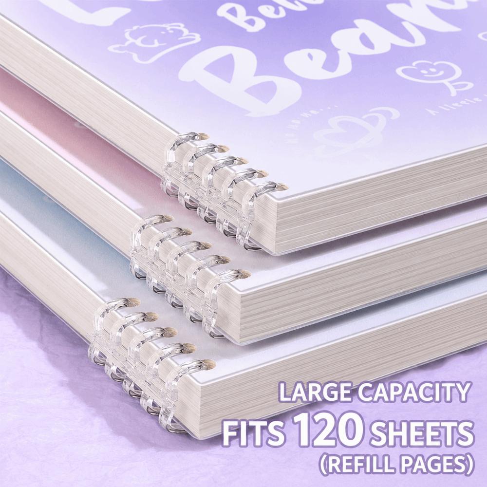 Gradient Color Binder Notebook Detachable Notepad Durable Loose-leaf Notebook  Studnets