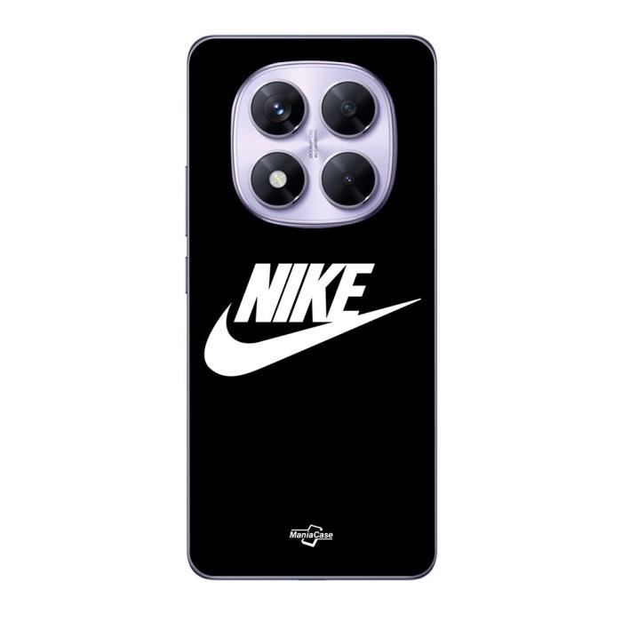 Coque - Maniacase - Xiaomi Redmi Note 14 Pro 5G - Souple - Nike logo - Noir et blanc