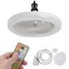 Ceiling Fans with Lighting 30W Dimmable Fan Lamp Modern Smart E27 Lamp Head Fan Light for Home