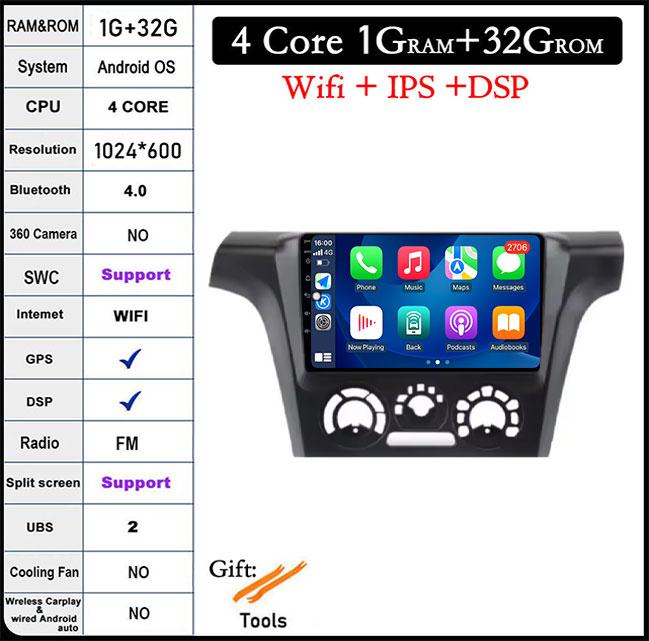 9-дюймовый экран для Mitsubishi Outlander 1 2002-2008 Android 14 автомобильный радиоприемник мультимедийный проигрыватель 4G GPS WIFI IPS сенсорный экран DSP стерео