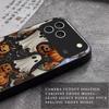 Хэллоуинский дизайн с призраками для черного чехла Apple на телефон для iPhone 17 16 15 14 13 12 Mini 11 Pro Max 17 Air 7 8 Plus XR Стеклянная задняя крышка