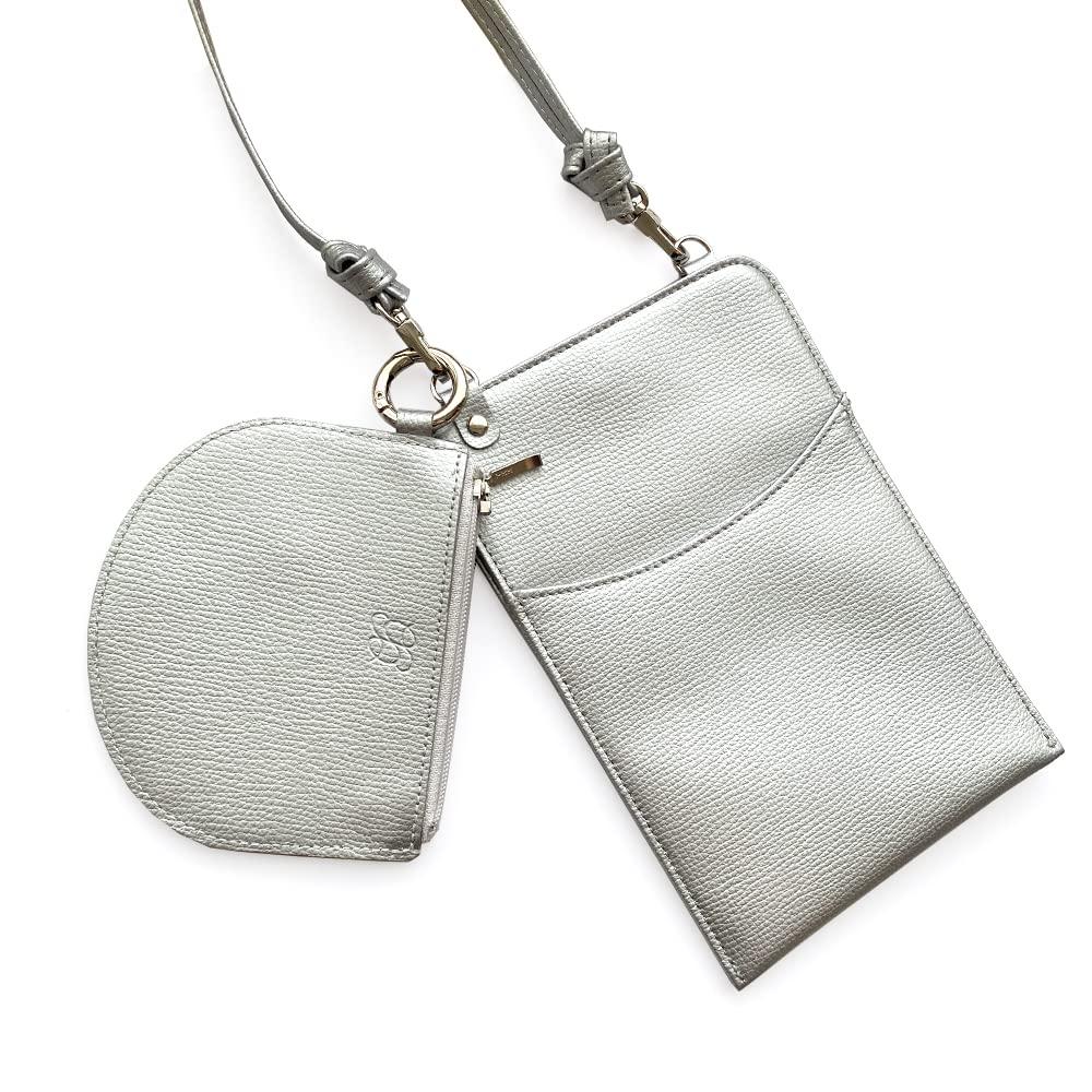 Круглый картхолдер из натуральной кожи, чехол для проездного, держатель для проездного, кошелек на молнии для мелочи, стильный, из итальянской кожи Crumbs, 1 шт. [Gratia] (черный)