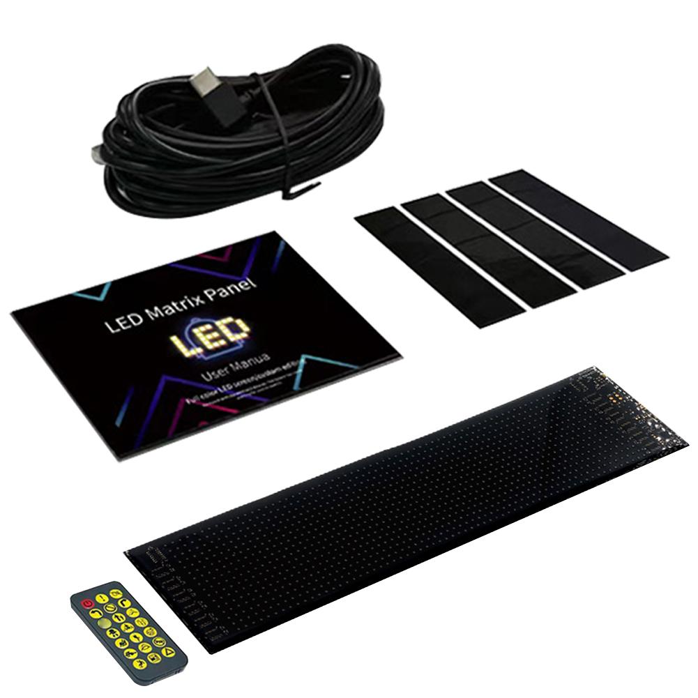 Управление через приложение Гибкий светодиодный знак для автомобиля Сверхяркий RGB-шаблон Бегущая строка Анимационный дисплей Водонепроницаемый IP65 Совместимый с Bluetooth