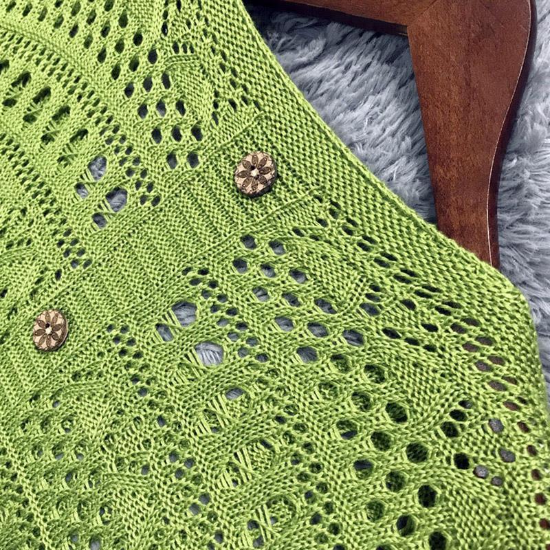 Женский вязаный комплект накидка-платье с рукавами «летучая мышь» и юбка для весны/лета