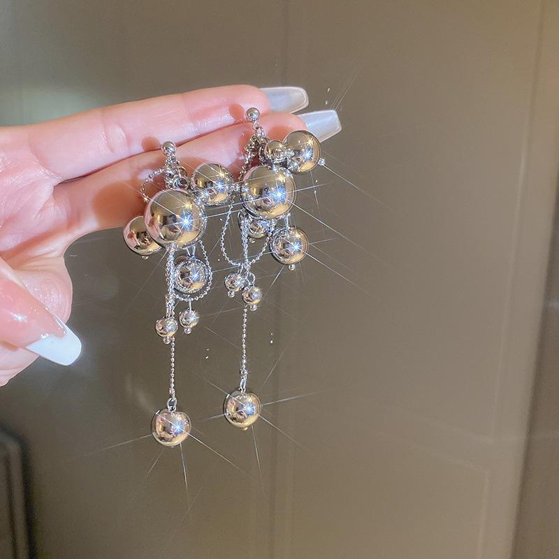 Tassel Long Earrings Butterfly Flower Tassel Earrings Niche Personality Earrings Fashionable Exaggerated Earrings