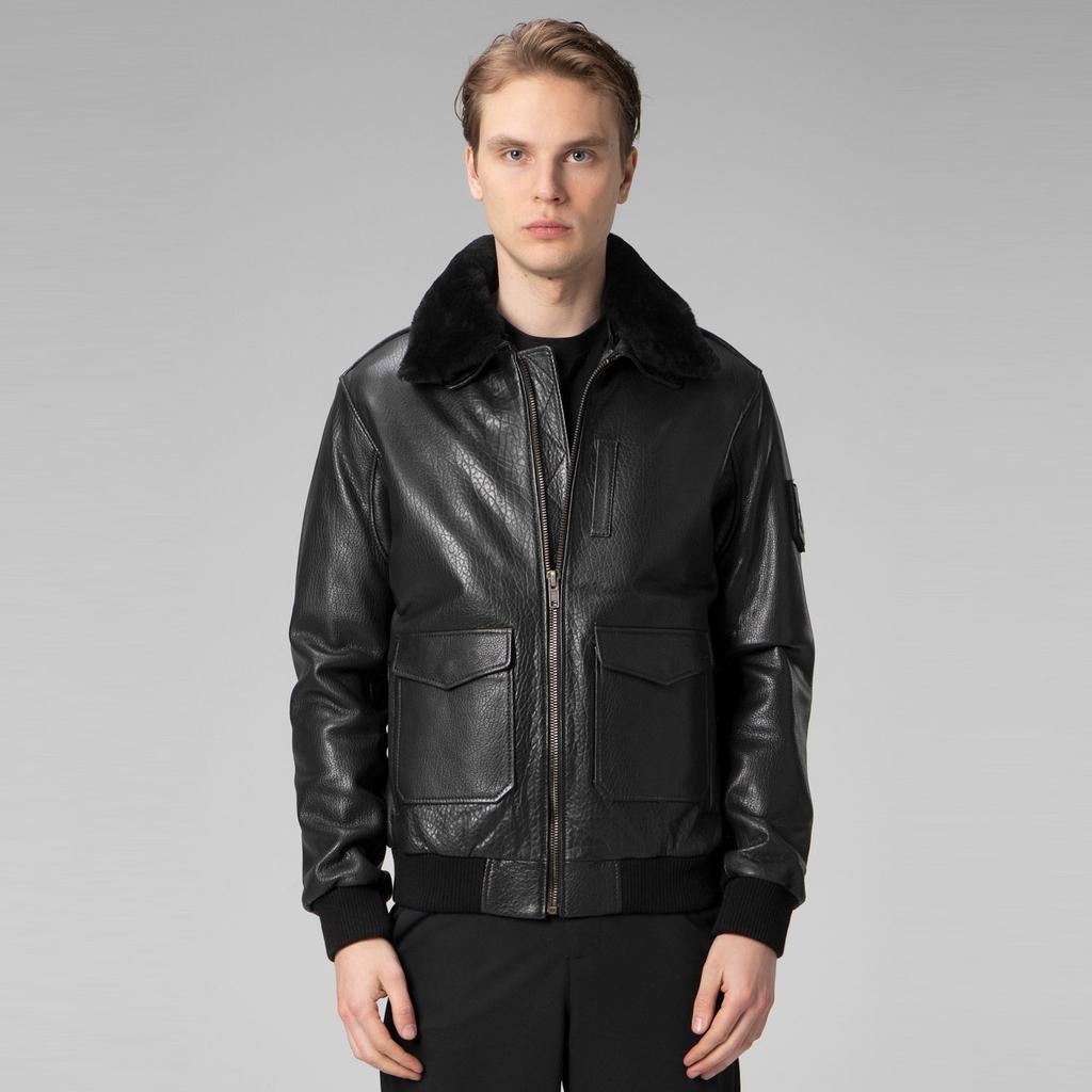 Dericlub Мужское пальто из 100% натуральной кожи