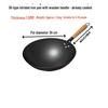 Nitrided Round Bottom Frying Pan: Old-Fashioned, Non-Stick, Rust-Resistant Iron Pot.