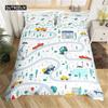 Пододеяльник с изображением экскаватора, трактора, короля, пододеяльник с изображением строительного грузовика, комплекты постельного белья для декора детской комнаты
