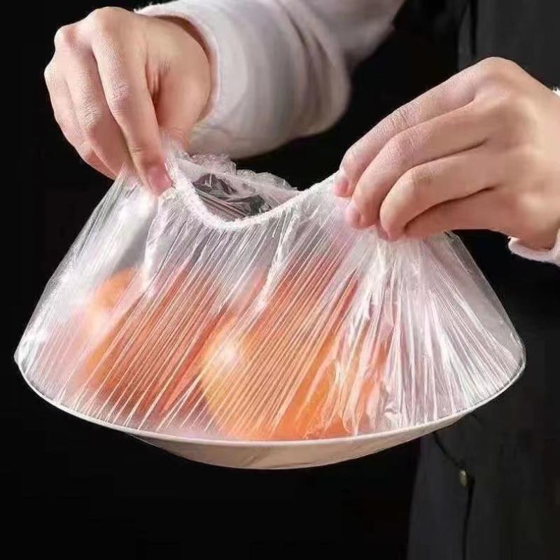 100PCS Disposable Fresh-keeping Kit Refrigerator Food Anti-odor Food Grade PE Plastic Wrap Wrap Bag