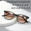 New Tea-Coloured UV-Protective Reading Glasses Women's INS Style Large-Frame Square Ultra-Light Reading Glasses Men Goggles