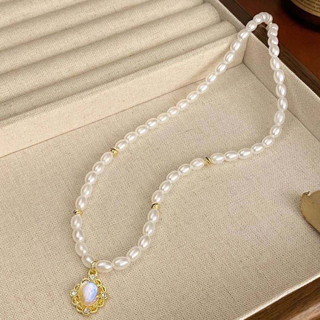 Ожерелье с подвеской из полого бриллианта, женская мода, жемчужная цепочка для девочек, подарок для вечерние ювелирных изделий