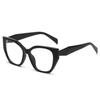 Trendy Clear Lens Cat Eye Glasses Anti Blue Light Large Frame Plain Glasses Lightweight Transparent Eyewear Unisex