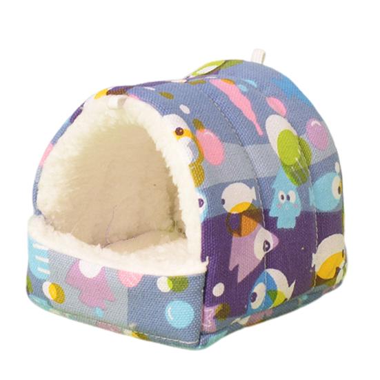 Гнездо для хомяка Теплый милый мультяшный узор Домик для морской свинки Уютное убежище для хомяка