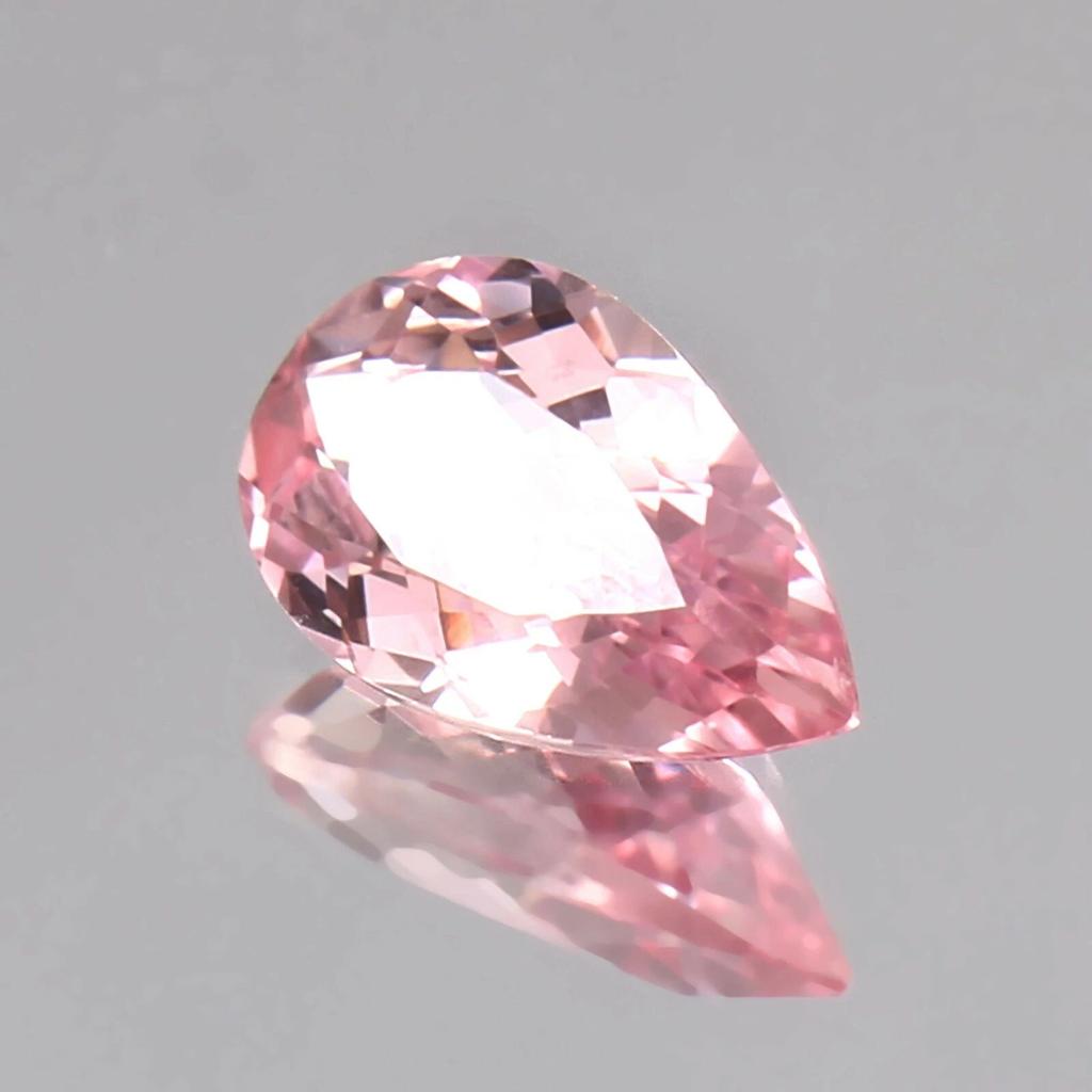 Pink Bi-Color Natural Padparadscha Sapphire Pear 8 Ct Certified Gemstone