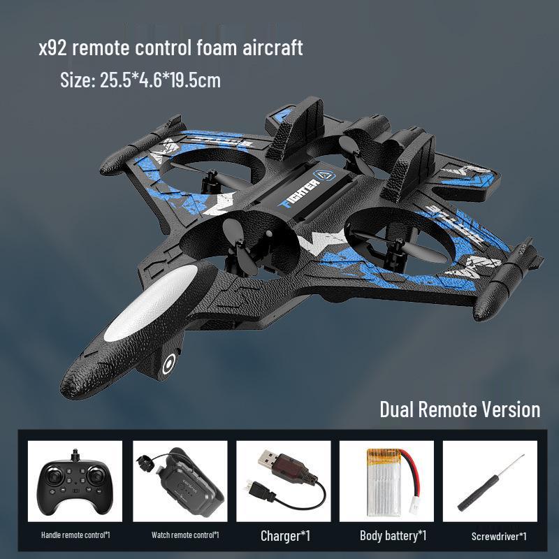 Remote Control Foam Glider Fighter Model - Children's Fixed-Height Quadcopter Toy