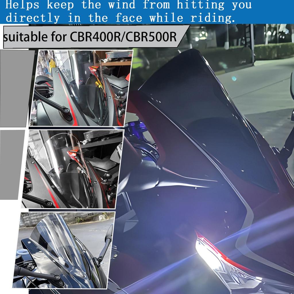 WOOGA Мотоциклетное лобовое стекло, спойлер для Honda CBR400R CBR500R CBR 400R CBR 500R 2019 2020 2021 2022 2023 2024 Простая установка