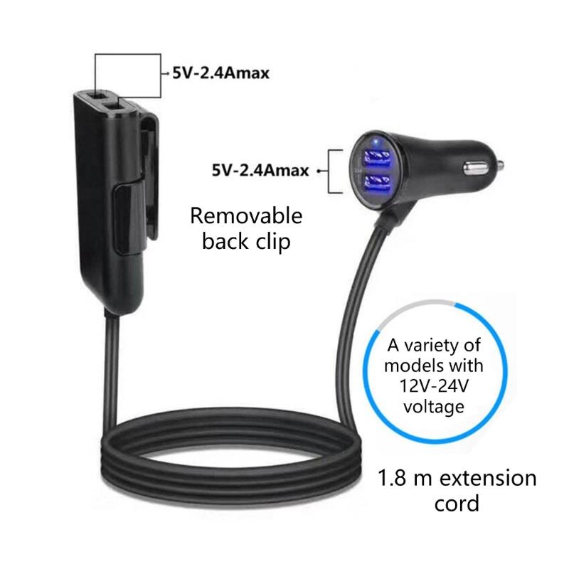 Супер Быстрая Зарядка 4 USB 24 Вт QC3.0 Автомобильное Зарядное Устройство, Быстрое Зарядное Адаптер со Светодиодом для Телефонов и Планшетов