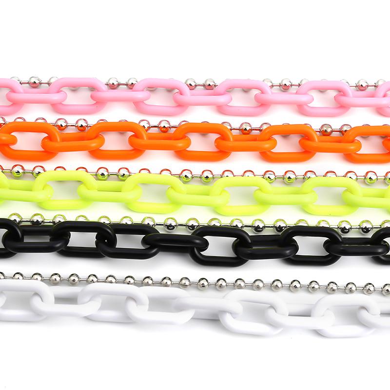 Двухслойный акриловый пояс в стиле панк-хип-хоп с цепочкой на талии, многослойные брюки, джинсовые украшения