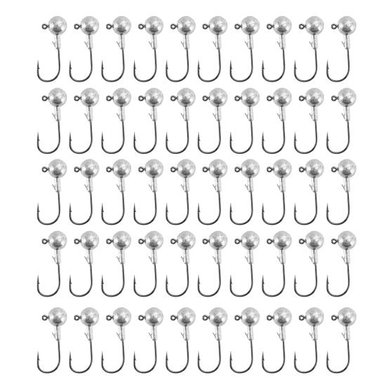 50Pcs Fishing Hooks Rustproof Corrosion Resistant Freshwater Saltwater Sharp Crank Hooks Fishing Accessories