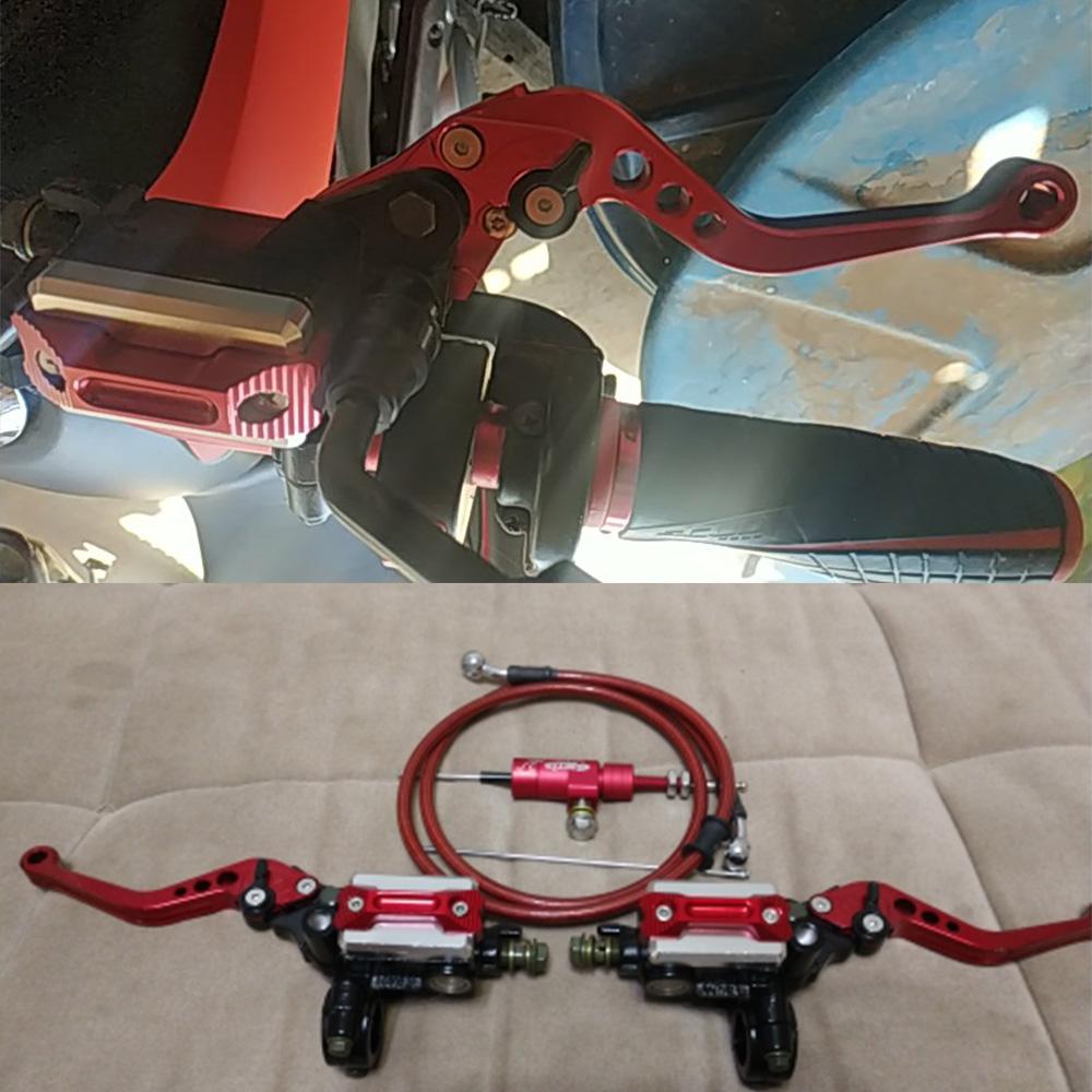 ZSDTRP 1Pair 22mm Motorcycle Roller Adjustment Brake Clutch Levers Universal CNC Motorcycle Handlebar Hydraulic Brake Pump
