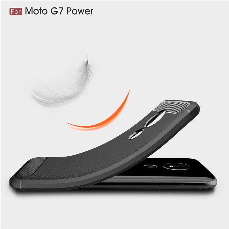 Для Motorola G7 Power XT1955 Чехол Мягкий Прочный Чехол из Углеволокна Для Motorola Moto G7 Plus G7Power G6Plus MotoG6 Бронированный Чехол
