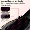 Cordless Rechargeable Hair Straightener Brush, Negative Ions Hair Straightener Comb with 3 Temp Settings, Fast Heating & Display