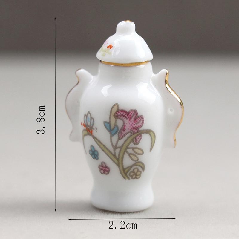 1 набор украшений для кукольного домика, мини-керамический набор для чая, имитация чайника, модель игрушки, аксессуары для миниатюрного кукольного домика 1/12