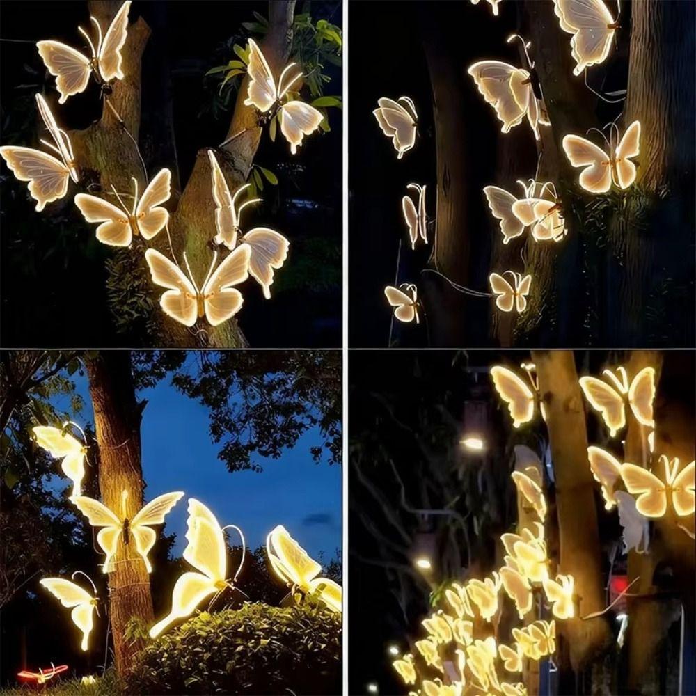 Static Outdoor Led Lamp Butterfly Shape Lighting Outdoor Lighting for Festival Home Party Holiday