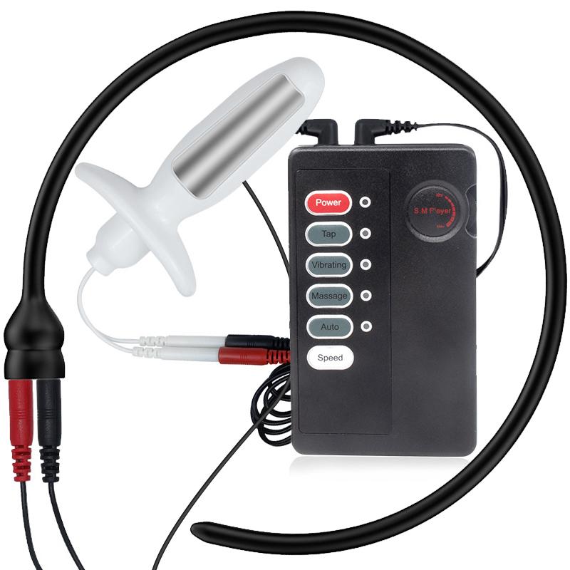 Electro Shock Anal Plug Penis Plug Cock Rings Electrical Stimulation Sex Products Flirting Sexy Toys For Men
