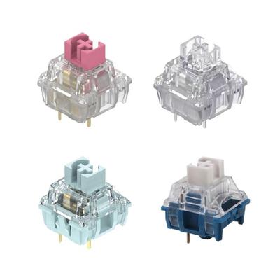 10 шт. Механические клавиатуры Переключатели TTCs Silence Bluish White V2V3 3-контактные Смазанные Линейные переключатели