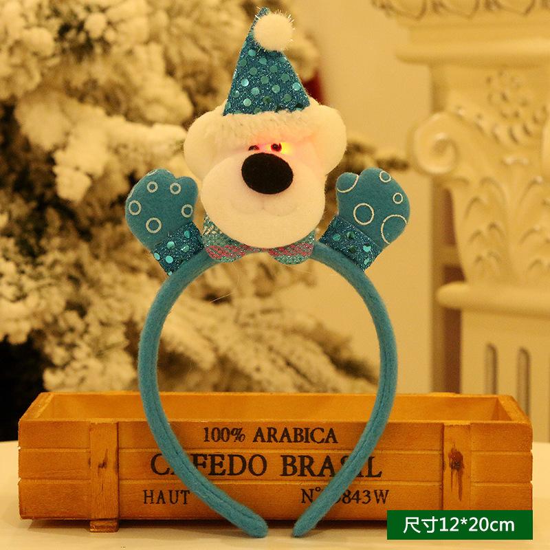 Holiday Dress Up Props, Headbands, Christmas Decorations, Party Gift Supplies, Led With Lights, Double Head Hoop, Head Buckle