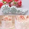4Pcs/Set Daisy Flower Cookie Sunflower Plunger Cutter Fondant Cake Tool Christmas Cake Decorating Tools