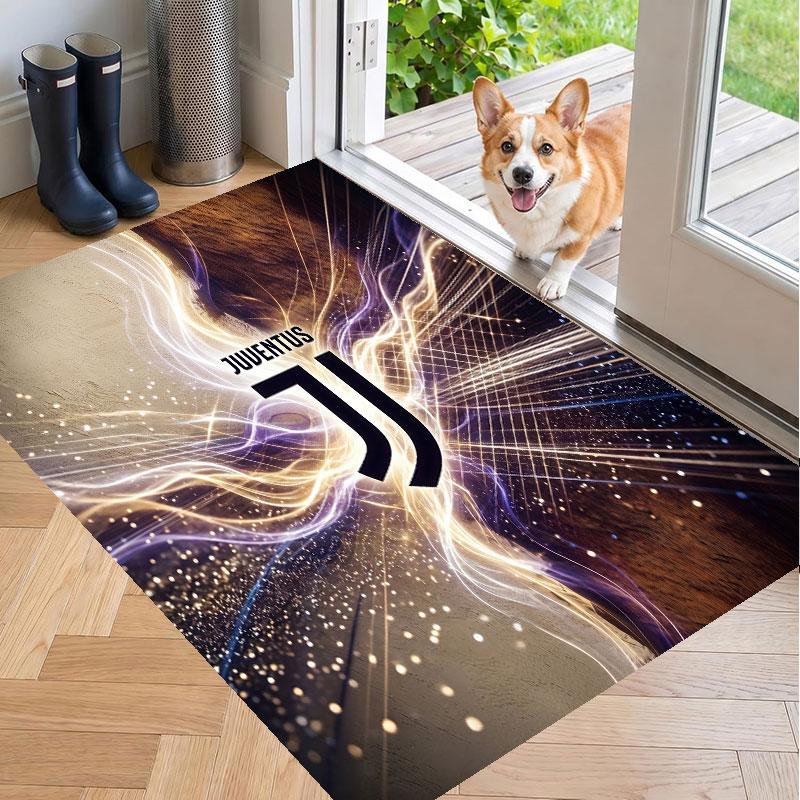 Soft Floor Carpet Juventus FC Pattern Area Rug Decorative Mat For Home Room Decoration
