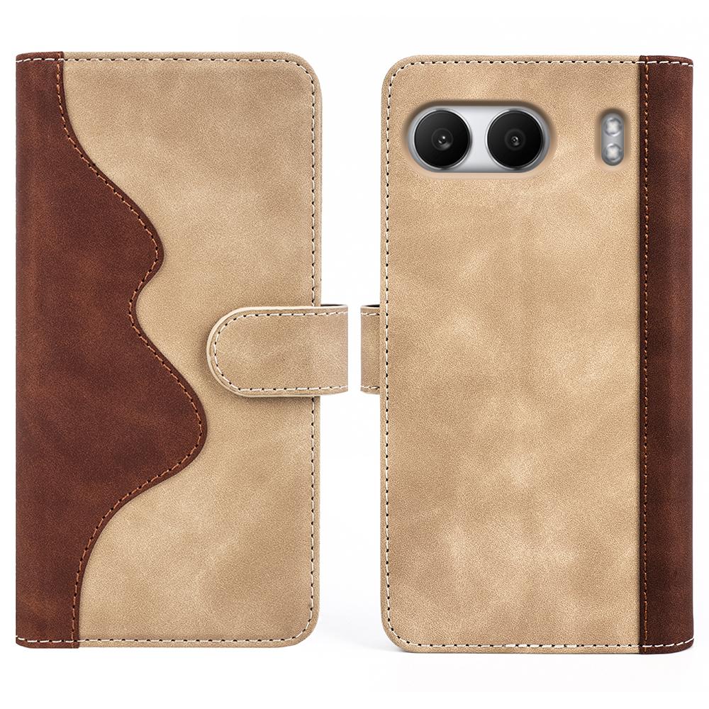 Для OnePlus Nord 4 Чехол-кошелек Кожаный чехол для телефона Сшивка цвета