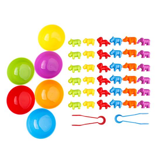 1 Bucket 36/40/56Pcs Anti-deform Baby Toy Stimulate Thinking Skills Exercise Fine Game Dinosaur Sorting Multicolor Enlightenment