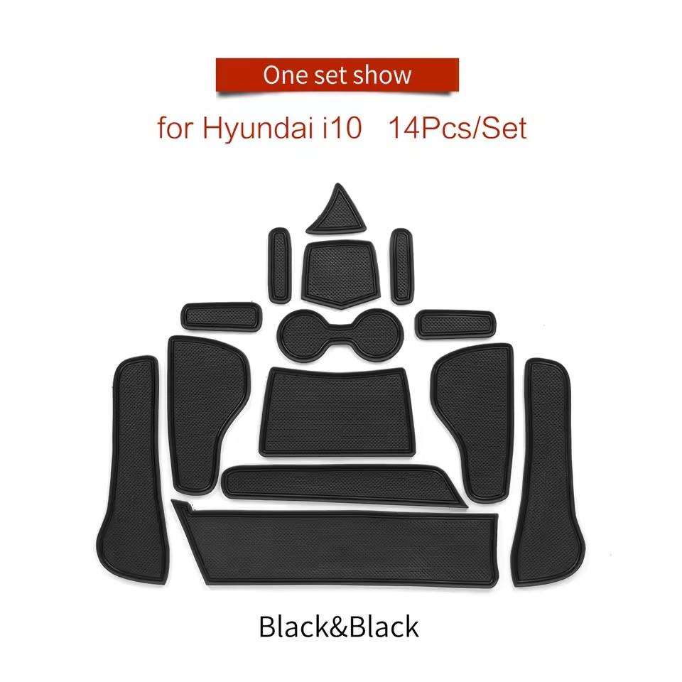 Для Hyundai i10 2025 - 2025 Противоскользящий коврик в слот ворот, подстаканник, накладка в дверной паз, Нескользящие коврики, подставки, аксессуары для интерьера автомобиля