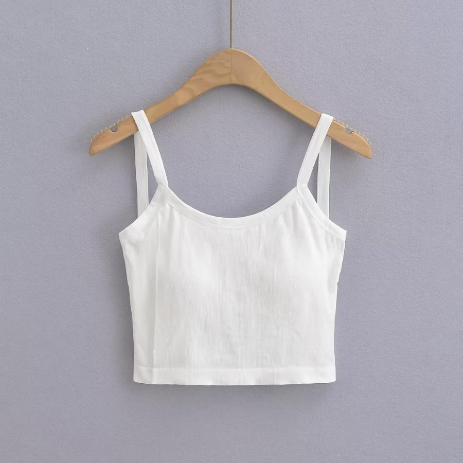 Летние женские топы на бретелях, тонкие мягкие майки, короткая стильная черно-белая женская одежда с открытой спиной