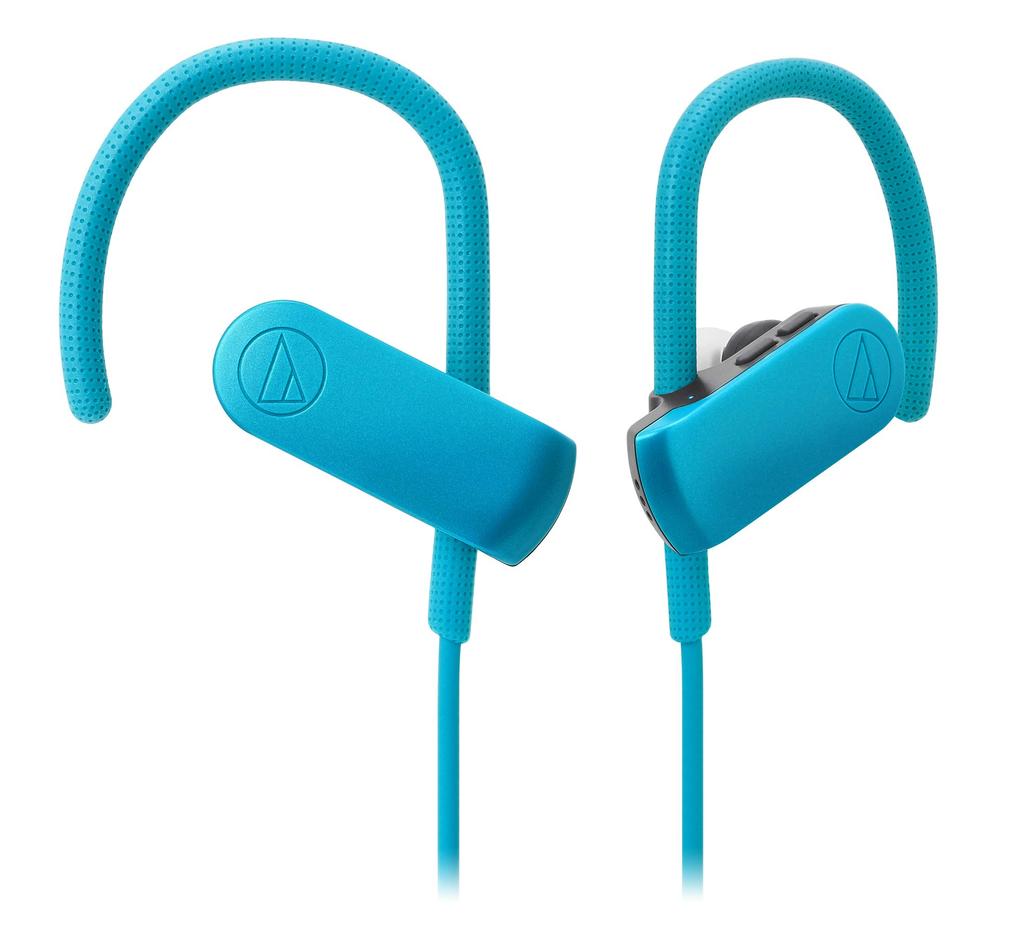 Беспроводные наушники Audio Technica SONICSPORT Спортивные Bluetooth Пульт ДУ Бирюзово-синий BL Водонепроницаемые/Для управления/Микрофон ATH-SPORT50BT