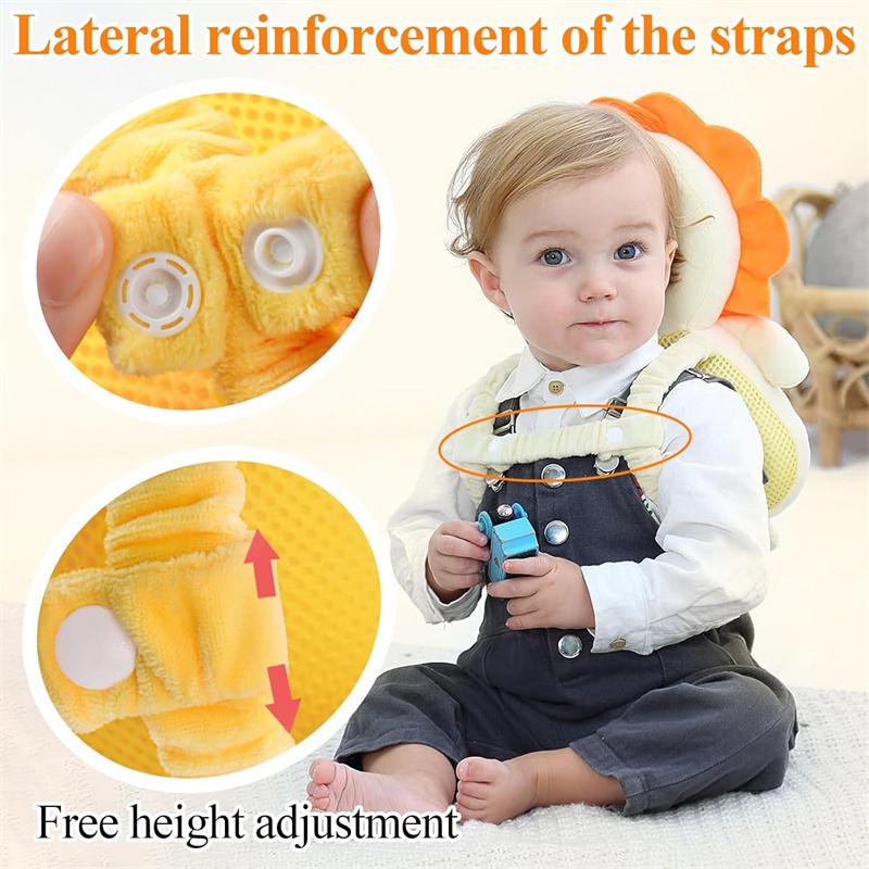 Head Protection Safety Cushion Kids Baby Protection Backpack Wearing Safety Cushion With Adjustable Fixation Straps