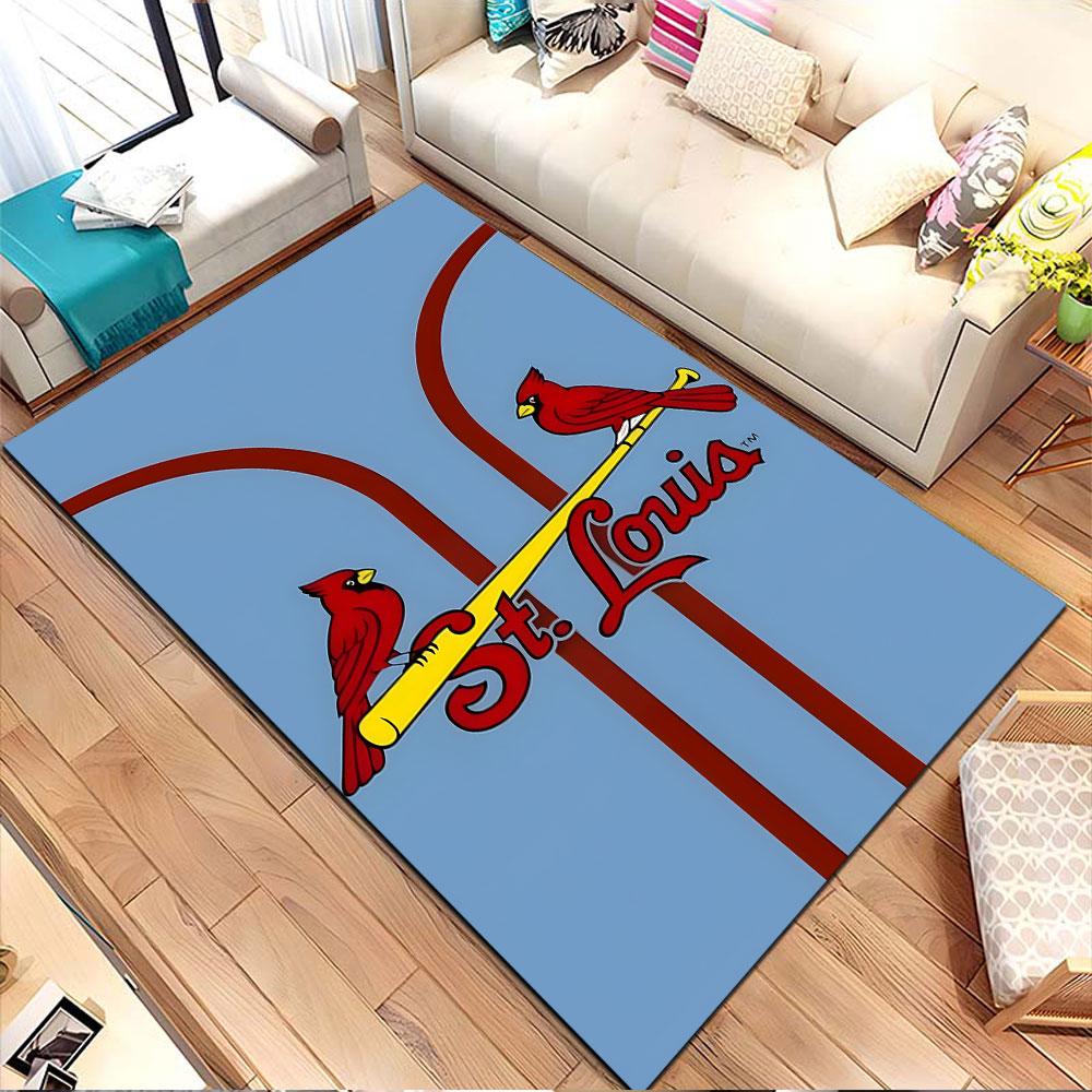St. Louis Cardinals Baseball Logo Design Patterned carpet, non slip mat suitable for living room and bedroom sofas